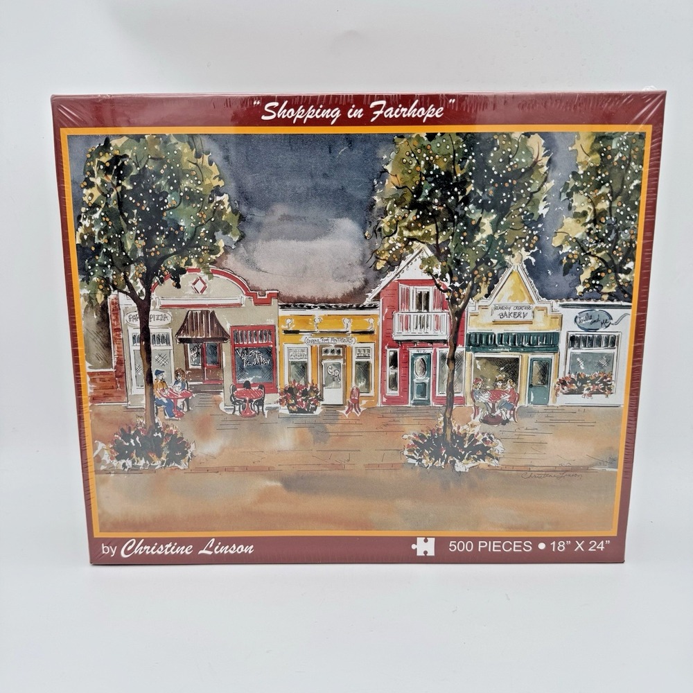 Christine Linson Shopping in Fairhope Alabama Jigsaw Puzzle 500 Piece NEW Sealed